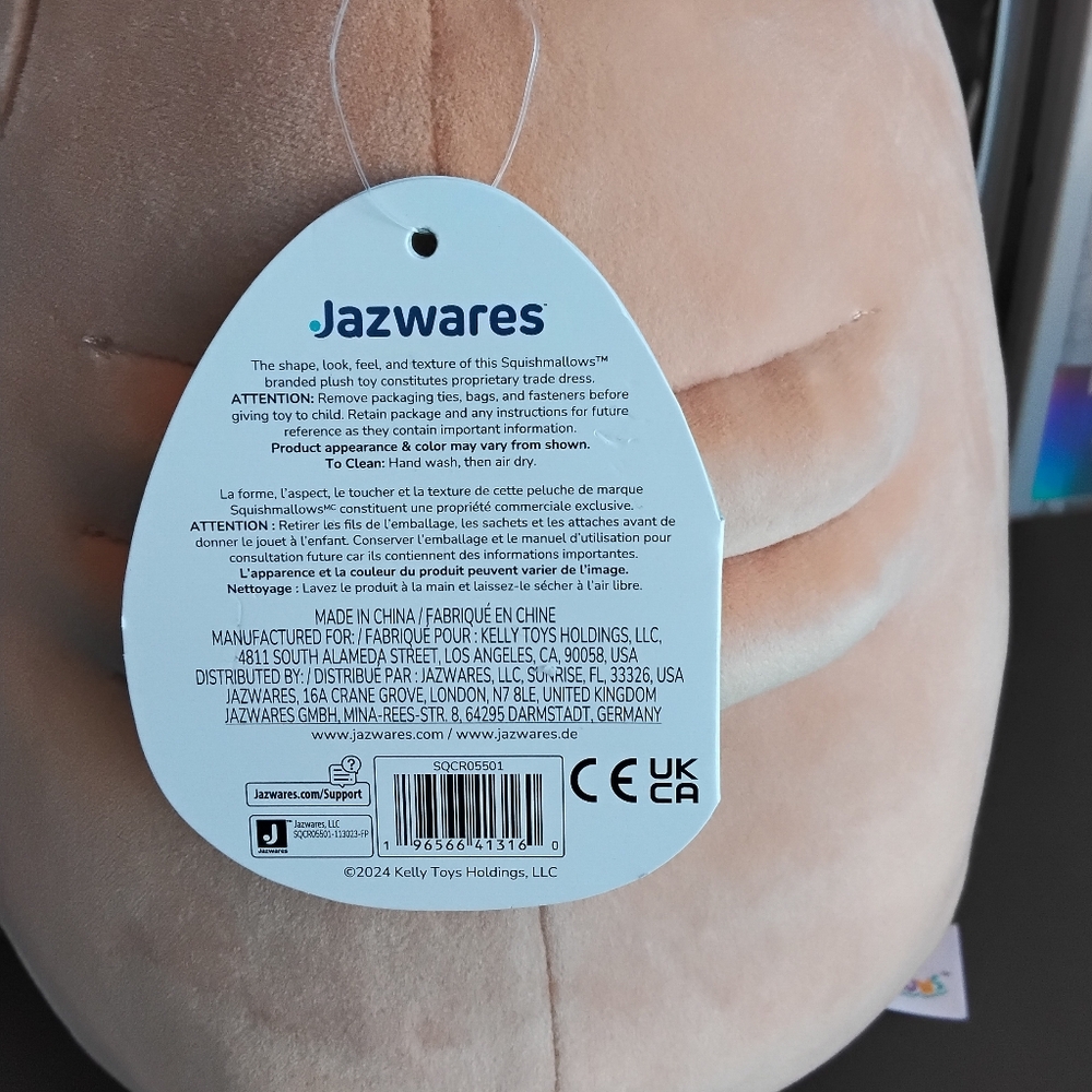 Squishmallows 12" Morton the Shar Pei Dog. Brand New with Tags - Picture 6 of 6